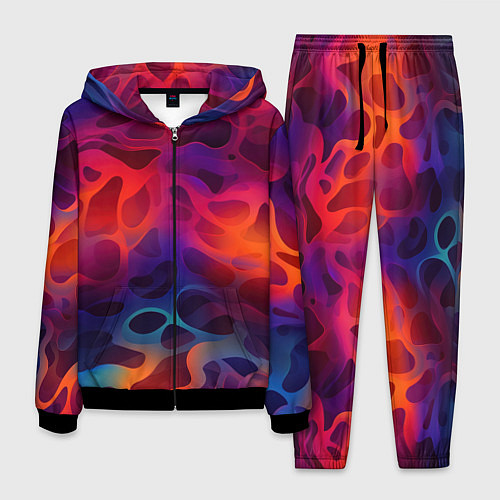 Мужской костюм Паттерн неоновой волны / 3D-Черный – фото 1