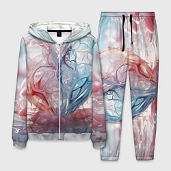 Костюм мужской Сердце - плазменная текстура, цвет: 3D-меланж