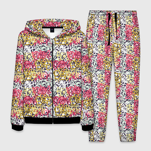 Мужской костюм Граффити с узорами / 3D-Черный – фото 1