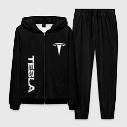 Костюм мужской Tesla logo white, цвет: 3D-черный