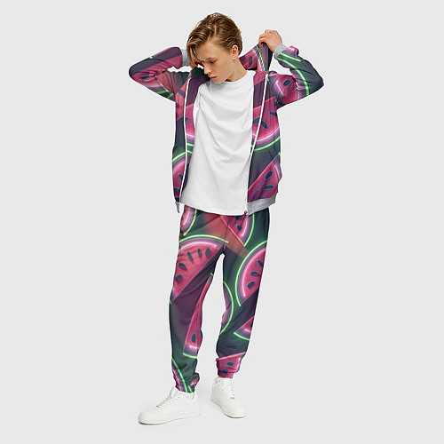 Мужской костюм Дольки арбуза неон / 3D-Меланж – фото 3