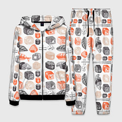 Костюм мужской Орнамент суши паттерн, цвет: 3D-черный