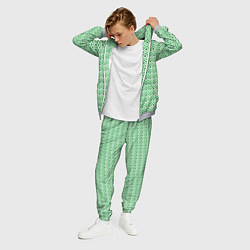 Костюм мужской Мелкий зеленый ромб, цвет: 3D-меланж — фото 2