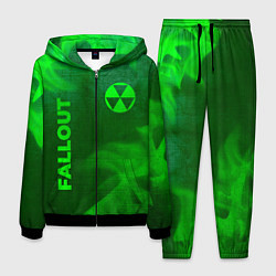 Костюм мужской Fallout - green gradient вертикально, цвет: 3D-черный