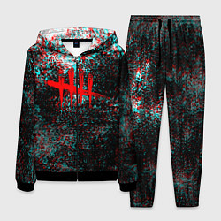 Костюм мужской Dead by daylight краски глитч, цвет: 3D-черный