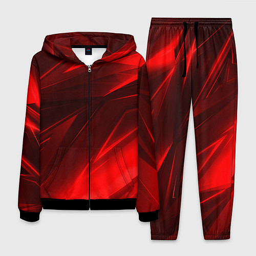 Мужской костюм Абстрактные линии красный / 3D-Черный – фото 1