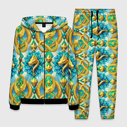 Мужской костюм Золотистые змеи и цветы