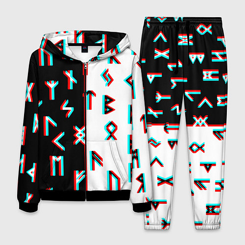 Мужской костюм Doom glitch pattern / 3D-Черный – фото 1