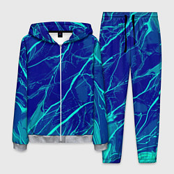 Мужской костюм Яркий сине-голубой абстрактная текстура