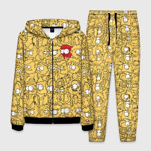 Мужской костюм Красный человечек / 3D-Черный – фото 1