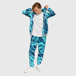 Костюм мужской Морской сине-голубой абстракция, цвет: 3D-меланж — фото 2