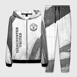 Костюм мужской Manchester United - white gradient вертикально, цвет: 3D-черный