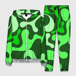 Костюм мужской Камуфляж зеленый крупный, цвет: 3D-меланж
