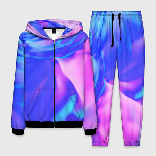 Мужской костюм Неоновая текстура абстракция / 3D-Черный – фото 1