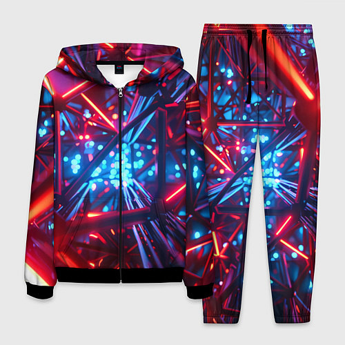 Мужской костюм Неоновые трубки / 3D-Черный – фото 1