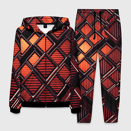 Мужской костюм Геометрия карбон / 3D-Черный – фото 1