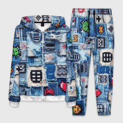 Мужской костюм Геймерские знаки на пэчворк