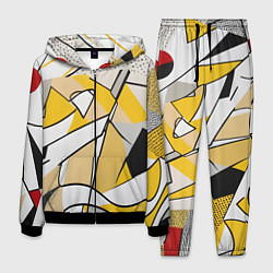 Костюм мужской Абстракция поп-арт геометрия, цвет: 3D-черный