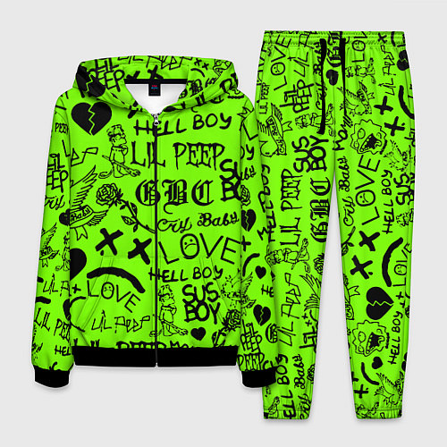 Мужской костюм Lil Peep кислотный паттерн / 3D-Черный – фото 1