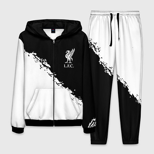 Мужской костюм Liverpool fc белые краски / 3D-Черный – фото 1