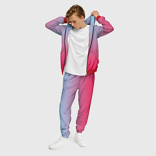 Мужской костюм Неоновый цветной градиент / 3D-Красный – фото 3