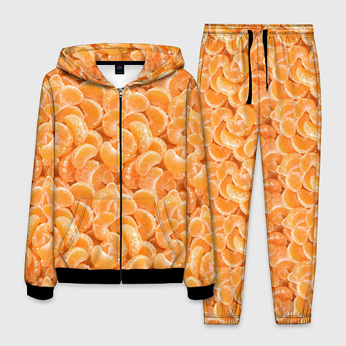 Мужской костюм Паттерн дольки мандарин / 3D-Черный – фото 1