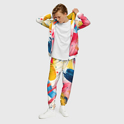 Костюм мужской Абстрактные мазки красок, цвет: 3D-белый — фото 2