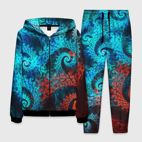 Мужской костюм Оптическая абстракция узор / 3D-Черный – фото 1