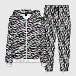 Костюм мужской Juventus glitch pattern, цвет: 3D-белый