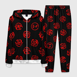 Костюм мужской Twenty one pilots rose pattern, цвет: 3D-белый