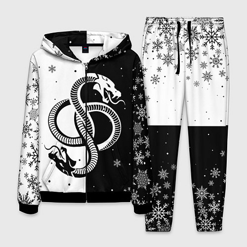 Мужской костюм Инь янь - змеи / 3D-Черный – фото 1