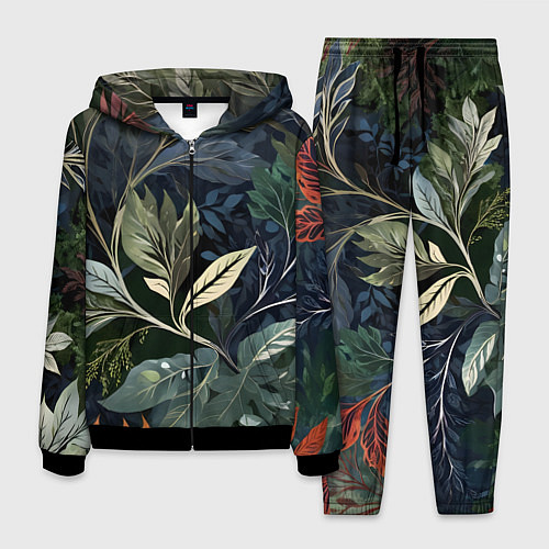 Мужской костюм Объемные листья / 3D-Черный – фото 1