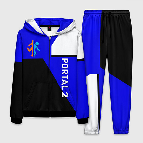 Мужской костюм Portal geometry steel game / 3D-Черный – фото 1