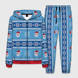 Мужской костюм Вязаный новогодний узор с Дедом Морозом