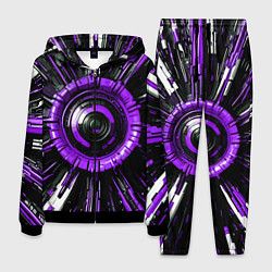 Мужской костюм Чёрно-фиолетовая сфера киберпанк