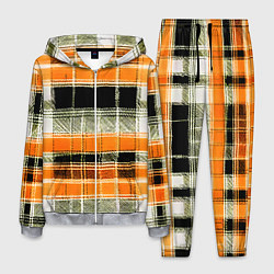 Мужской костюм Белые полосы на чёрно-жёлтом фоне