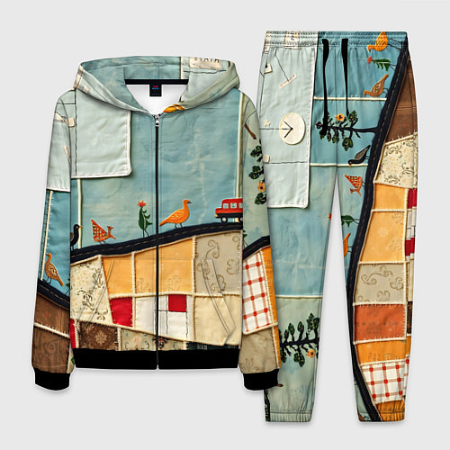 Мужской костюм Детский пэчворк / 3D-Черный – фото 1