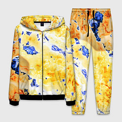 Мужской костюм Сине-золотая абстракция