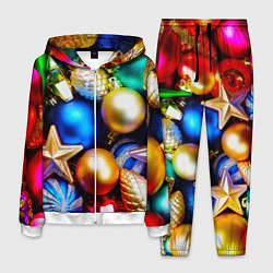 Костюм мужской Новогодние украшения, цвет: 3D-белый