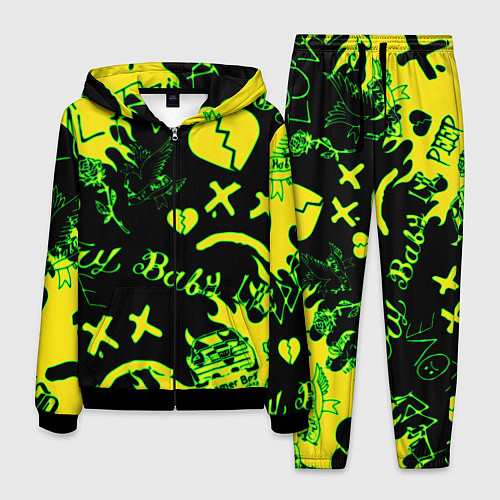 Мужской костюм Lil Peep кислотные автографы / 3D-Черный – фото 1