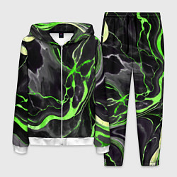 Мужской костюм Зелёно-чёрный мрамор