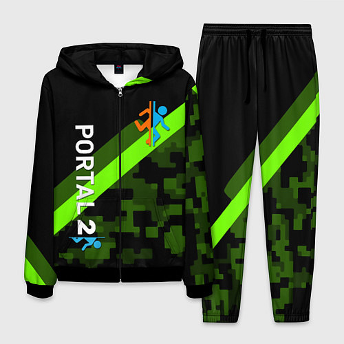 Мужской костюм Portal camo steel geometry / 3D-Черный – фото 1