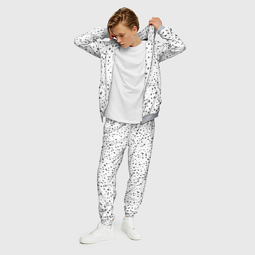 Мужской костюм Паттерн латиница / 3D-Меланж – фото 3