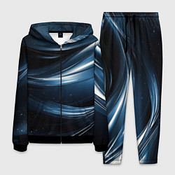 Мужской костюм Геометрическая синяя текстура