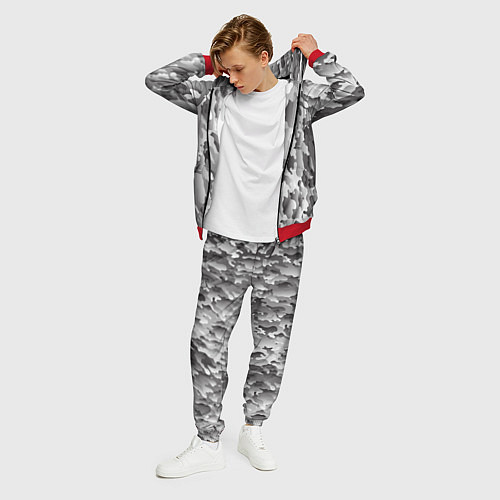 Мужской костюм Монохромный камуфляж / 3D-Красный – фото 3