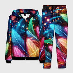 Мужской костюм Яркие красочные неоновые перья