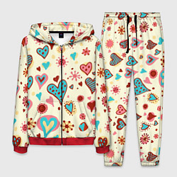 Мужской костюм Цветные сердечки