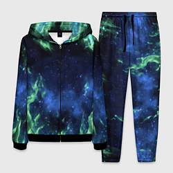 Мужской костюм Зеленые языки пламени