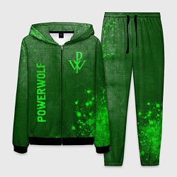 Костюм мужской Powerwolf - green gradient вертикально, цвет: 3D-черный