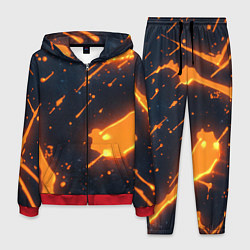 Мужской костюм Оранжевая краска в движении